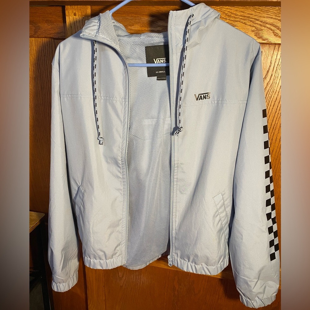 NWOT VANS ‘Kastle Check Me’ Light Blue Jacket